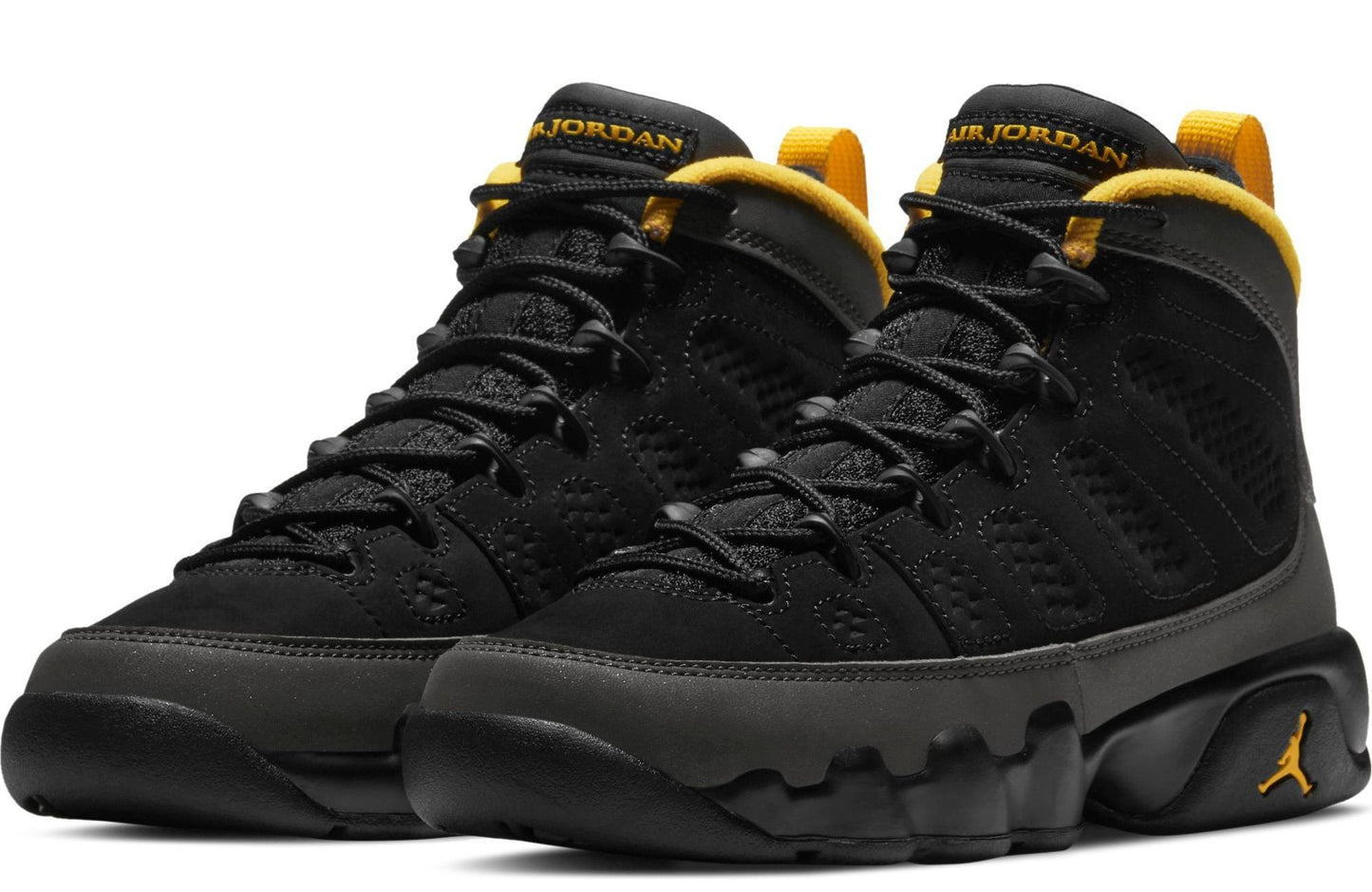 AJ 9 Retro Dark Charcoal University Gold