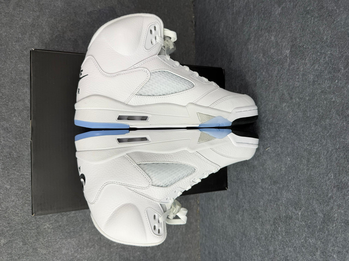 AJ 5 Metallic White